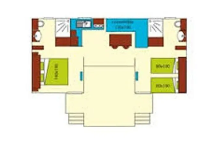 Mobil-home Pour 4 Personnes Avec Terrasse - Api-1-52-341 * Brétignolles-sur-Mer